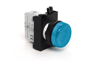 CP Serisi Plastik LED'li 100-230V AC Mavi 22 mm Sinyal